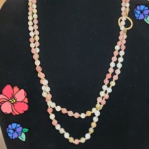W Semi-Precious Stones Necklace